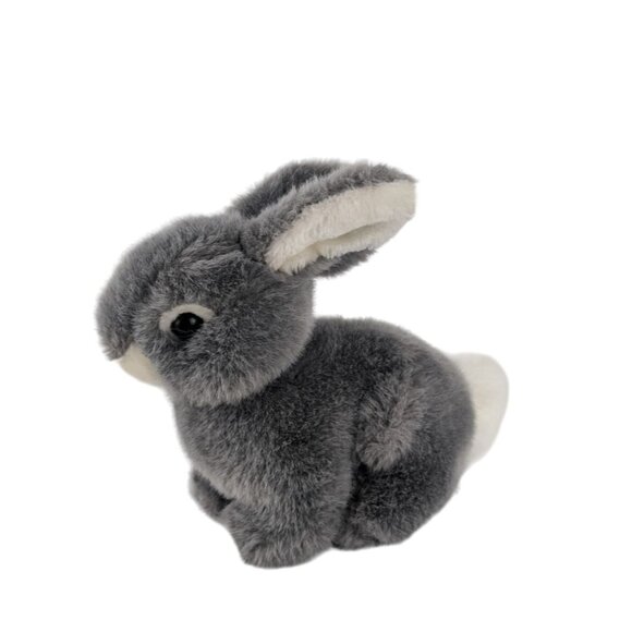 Mervyn's Bunny Rabbit Plush 8" Gray Realistic Stuffed Animal Toy Vintage Korea - Picture 2 of 6